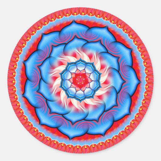Sticker Rond Mandala Rosette (Devant)
