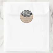 Sticker Rond Mandala Rustique Kraft (Sac)
