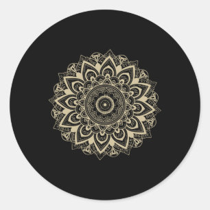 Sticker Rond Mandala subtil 8647 Résiste féministe anti Trump