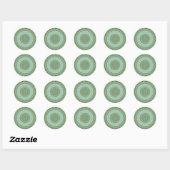 Sticker Rond Mandala Succulent (Feuille)