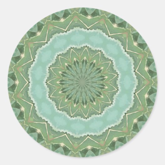 Sticker Rond Mandala Succulent (Devant)