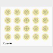 Sticker Rond Mandala Symbol (Feuille)