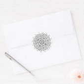 Sticker Rond Mandala zen des vagues de l'océan (Enveloppe)