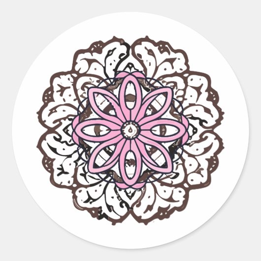 Sticker Rond mandala Zoom levingmandala Skip Craft (Devant)