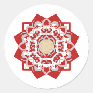 Sticker Rond mandala Zoom Paint