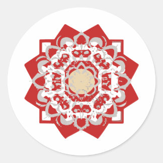 Sticker Rond mandala Zoom Paint