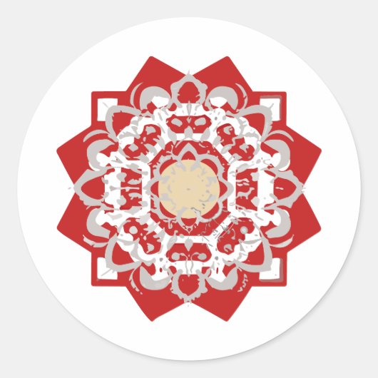 Sticker Rond mandala Zoom Paint (Devant)