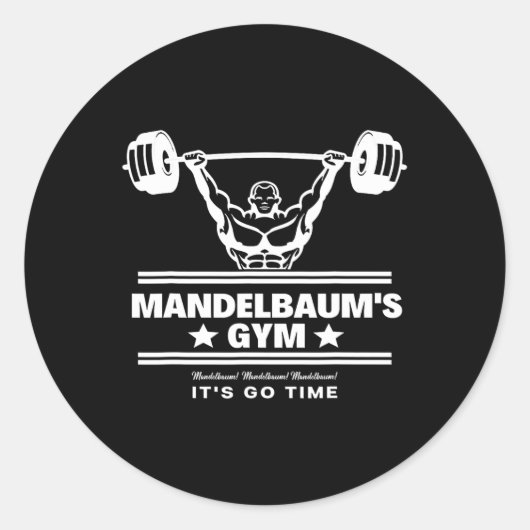 Sticker Rond Mandelbaum Gym - It's Go Time ! (Devant)