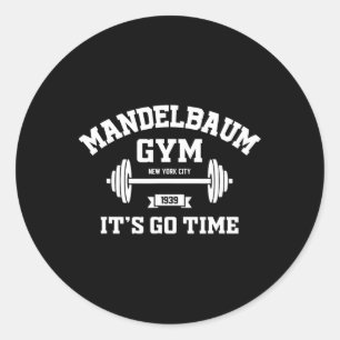 Sticker Rond Mandelbaum Gym It's Go Time - Noir