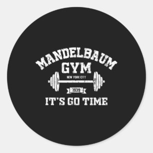 Sticker Rond Mandelbaum Gym It's Go Time Vintage Distressed