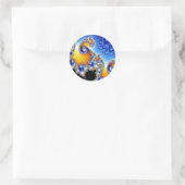 Sticker Rond Mandelbrot Set Satellite Double Spirale Fractale (Sac)