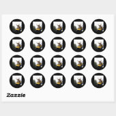 Sticker Rond Manège de chien labrador Mème drôle (Feuille)