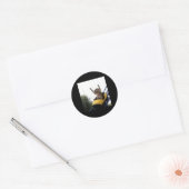 Sticker Rond Manège de chien labrador Mème drôle (Enveloppe)