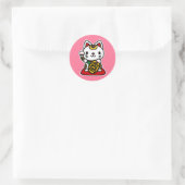 Sticker Rond Maneki Neko (Chat chanceux) (Sac)