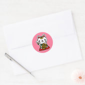 Sticker Rond Maneki Neko (Chat chanceux) (Enveloppe)