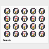 Sticker Rond Maneki-neko - Chat japonais chanceux (Feuille)