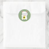Sticker Rond Maneki Neko Chat Lucky (Sac)
