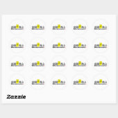 Sticker Rond Manekineko-Luck pour de l'argent (Feuille)