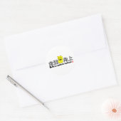 Sticker Rond Manekineko-Luck pour de l'argent (Enveloppe)