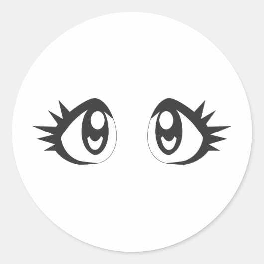Sticker Rond Manga yeux (Devant)