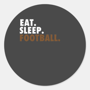 Sticker Rond Mange. Dors. Le football.