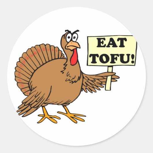 Sticker Rond Mange du tofu (Devant)