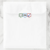 Sticker Rond Mange le sommeil vote (Sac)