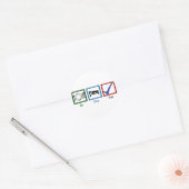Sticker Rond Mange le sommeil vote (Enveloppe)
