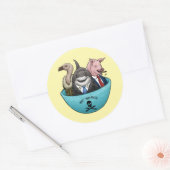 Sticker Rond Mange Les Riches ! (Enveloppe)