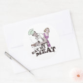 STICKER ROND MANGE MA VIANDE (Enveloppe)