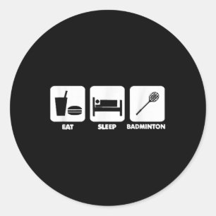Sticker Rond Mange Sleep Badminton