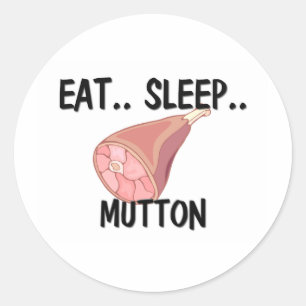 Sticker Rond Mange Sleep MUTTON