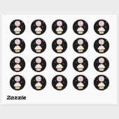 Sticker Rond Mange Un Cupcake (Feuille)