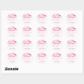 Sticker Rond "Manger, Boire & Aimer" Saint-Valentin Enterrement (Feuille)