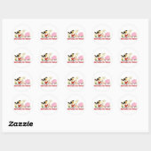 Sticker Rond Manger des bébés animaux (Feuille)
