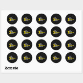 Sticker Rond Manger Dormir Badminton Répéter Enthousiaste de Ba (Feuille)