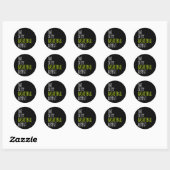 Sticker Rond Manger Dormir Baseball Répéter (Feuille)