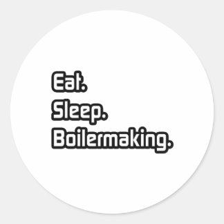 Sticker Rond Manger. Dormir. Chaudière.
