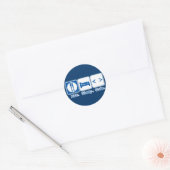 Sticker Rond manger dormir coder (html) (Enveloppe)