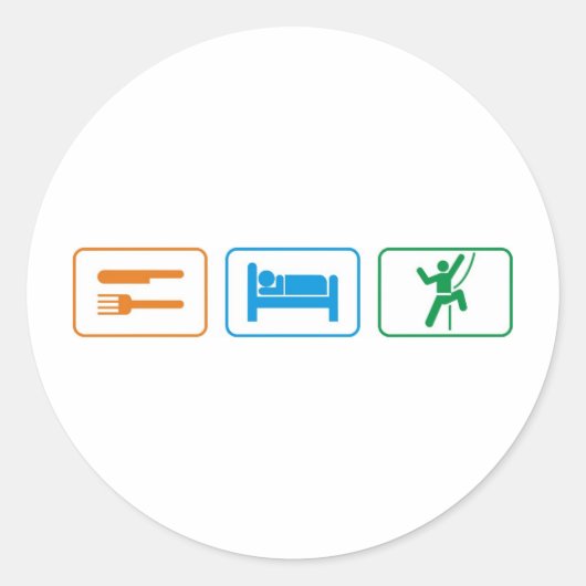 Sticker Rond manger dormir -escalade (Devant)