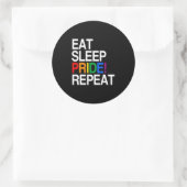 Sticker Rond Manger Dormir Fierté Répéter (Sac)