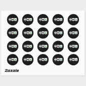 Sticker Rond manger dormir fumer de l'herbe (Feuille)