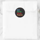 Sticker Rond Manger Dormir Grimper Répéter Pour Les Grimpeurs D (Sac)