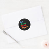 Sticker Rond Manger Dormir Grimper Répéter Pour Les Grimpeurs D (Enveloppe)