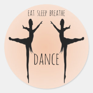 Sticker Rond manger, dormir, respirer, danser