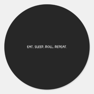 Sticker Rond Manger Dormir Rouler Répéter Vie BJJ Jiu-jitsu Bré