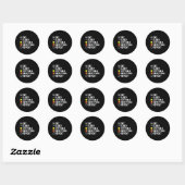Sticker Rond Manger Dormir Softball Baseball Répéter Drôle Soft (Feuille)