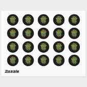 Sticker Rond Manger dormir spinosaurus mirabilis répéter éclabo (Feuille)