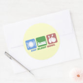 Sticker Rond manger du bowling de sommeil (Enveloppe)