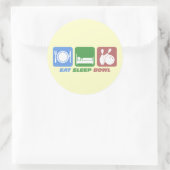 Sticker Rond manger du bowling de sommeil (Sac)